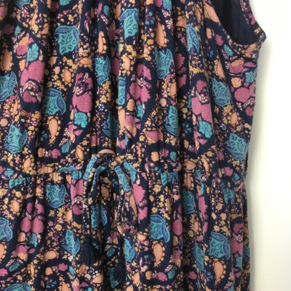 Lucky Brand Halter Neck Floral Maxi Dress sz L - Picture 3 of 4